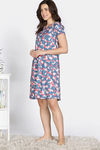 Zivame Dream Daze Knit Poly Knee Length Nightdress - Deep Sea Coral — thumbnail 3